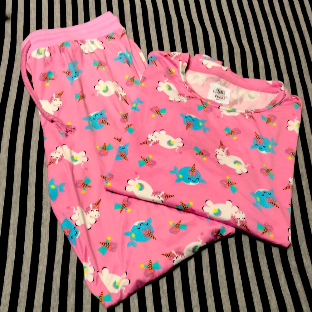 Chelsea Peers super soft narwhal & unicorn pajamas